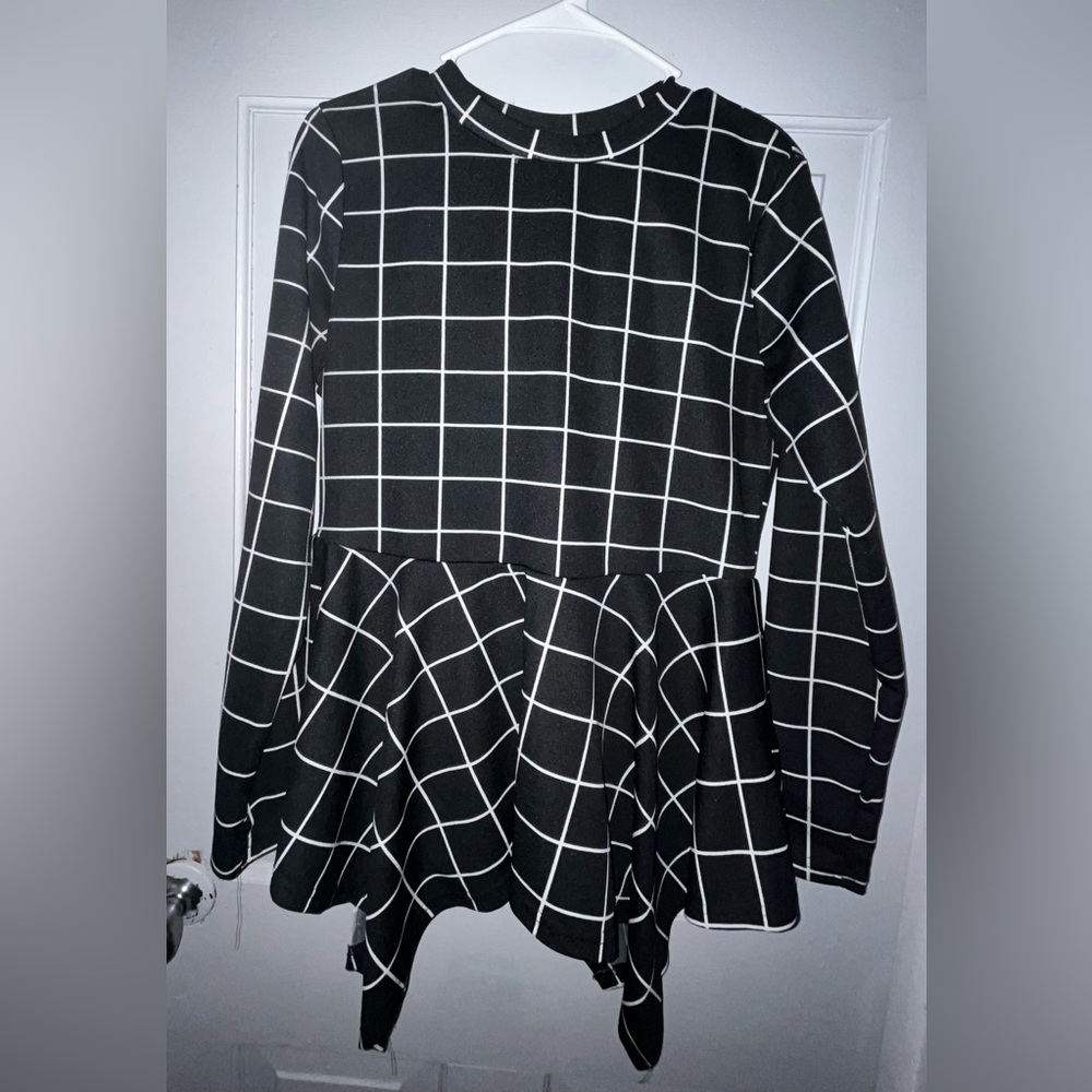 SHEIN. 2 piece outfit. Black and white plaid